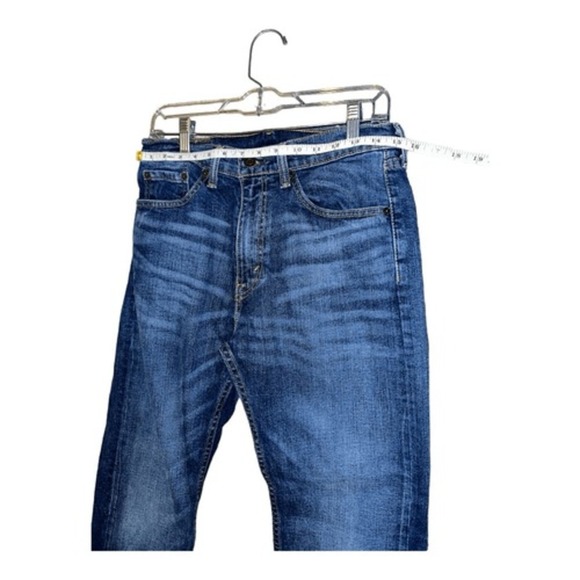 Levis Mens 505 Straight Dark Wash Jeans, 31x32 - Picture 6 of 6